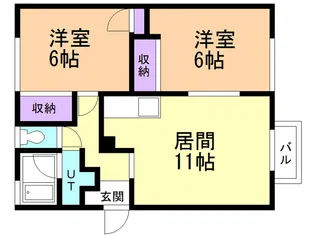 グランドール登別本町【201号室】の間取り