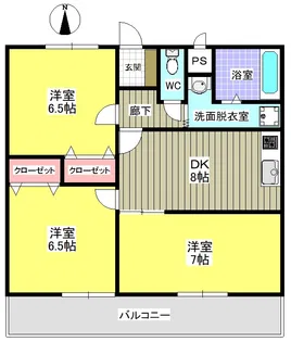 ディアオオイソ【204号室】の間取り