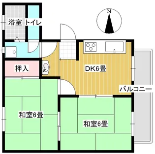コーポ大磯【2階】の間取り