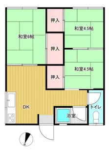 津崎アパートB【201号室】の間取り