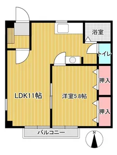 ニューシティB【2階】の間取り