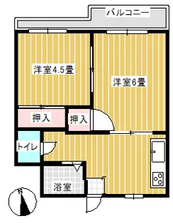 エクセルながやま【201号室】の間取り