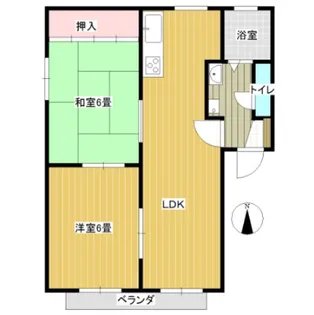 モンターニャ【A201号室】の間取り