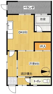 蜜蜂アパート【H号室】の間取り