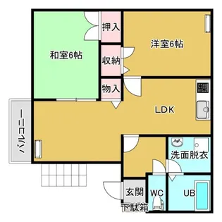 シティハイツマスヒラB棟【1階】の間取り