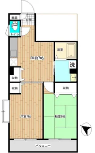 ドルガーネット【2階】の間取り