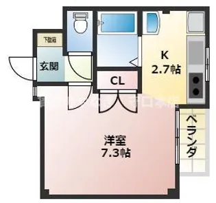ビューロイヤル【2階】の間取り