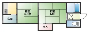 大阪府守口市大庭町2丁目【テラスハウス】の間取り