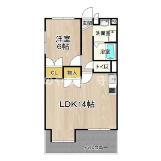 1LDKの間取り画像