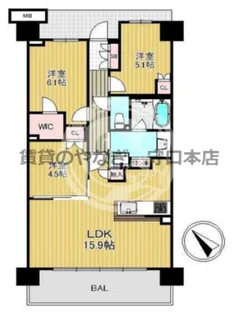 パークホームズLaLa門真【3階】の間取り