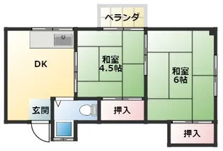 菊水マンション【A403号室】の間取り