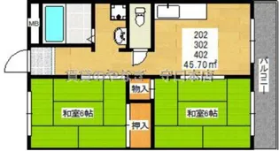 エクセル守口【4階】の間取り
