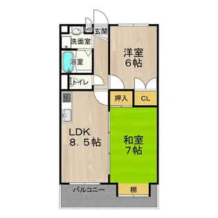 ブランドールMⅢ【414号室】の間取り