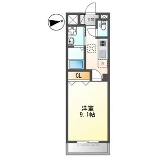 ファミール栄【1階】の間取り