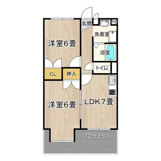 ブランドールMⅢ【509号室】の間取り