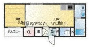 GRANDIR西三荘【3階】の間取り