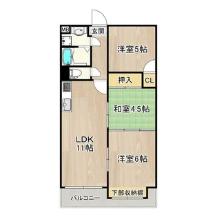 ブランドールMⅢ【402号室】の間取り