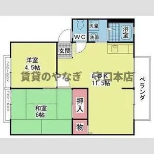エスポワールB【1階】の間取り