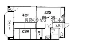 ロータリーマンション大日【302号室】の間取り