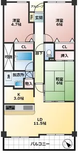 メロディーハイム守口5番館【503号室】の間取り