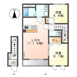 アムールメゾン【2階】の間取り