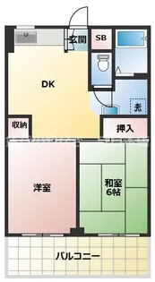 グリーンピア守口B棟【6階】の間取り