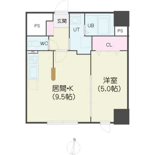 パークヒルズ北円山【8階】の間取り