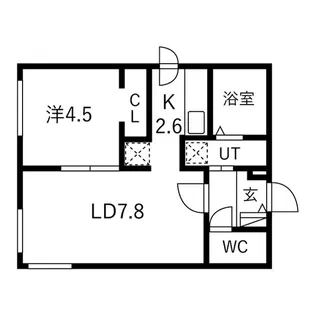 Noble Vista 南郷(ノーブルビスタ南郷)【202号室】の間取り