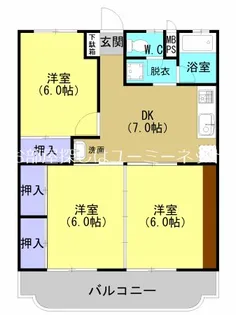 リリィハイツ【303号室】の間取り