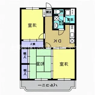 ビューハイツ小野【201号室】の間取り