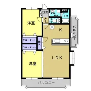 OPUS 城山台【201号室】の間取り