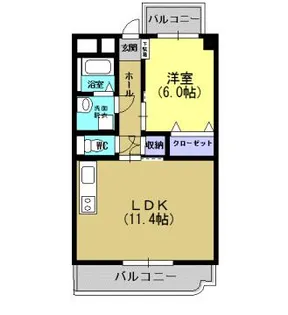 ユーミー ベイブリッジ【6階】の間取り