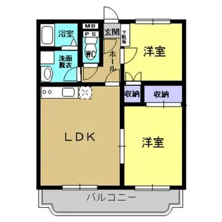 ピースフル海【301号室】の間取り