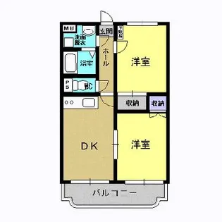 West heim【301号室】の間取り