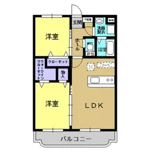 セトル伊集院II【202号室】の間取り