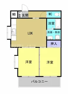 エクシード藤山【201号室】の間取り