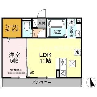 ソシアメゾン坂元【1階】の間取り