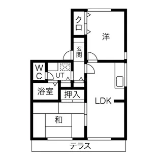ハイカムール梅ヶ渕【101号室】の間取り