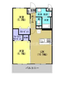 West hills【103号室】の間取り