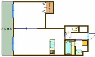 カーサ・フェリース池之上【503号室】の間取り