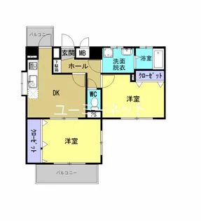 コーポ金栄III【202号室】の間取り