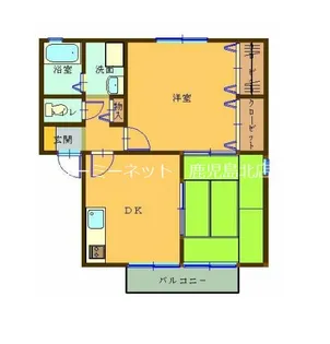 セジュール橘D棟【102号室】の間取り
