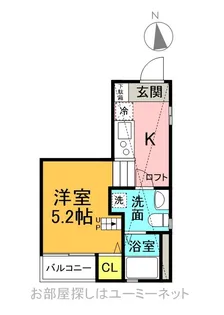 カリーノ薬師【101号室】の間取り