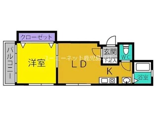 アイル鹿児島【201号室】の間取り