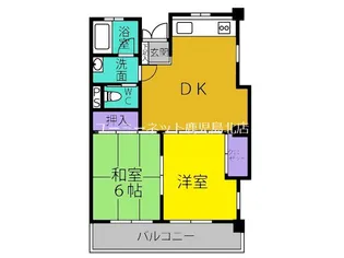 2LDKの間取り画像