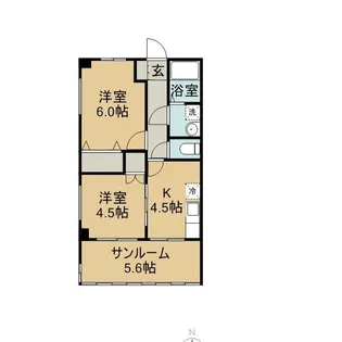 グリーンヒルズ【201号室】の間取り