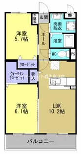 SHINE CASA【201号室】の間取り