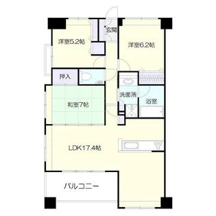 JGMヴェルデ城山【5階】の間取り