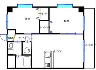 カーサ・フェリース池之上【301号室】の間取り