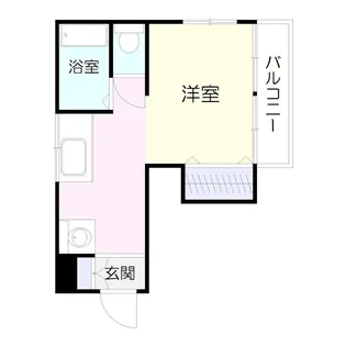 スプリングハイツ中洲【203号室】の間取り